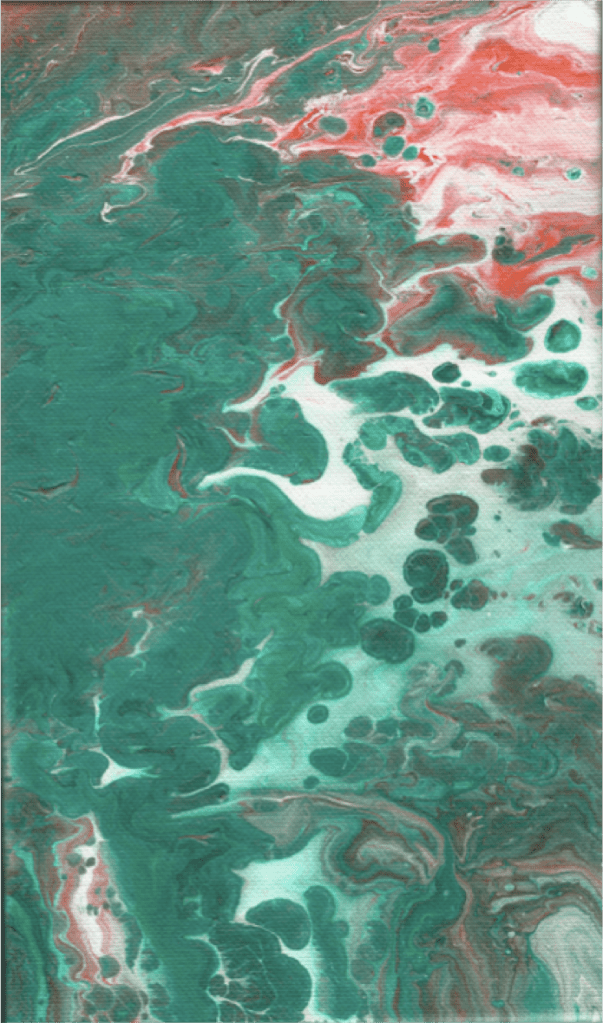 acrylic pour from the Folk series