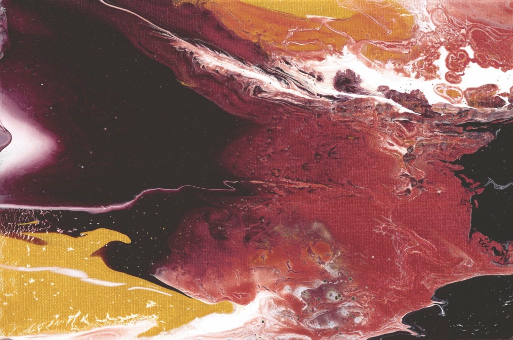 acrylic pour from the 'lava' series